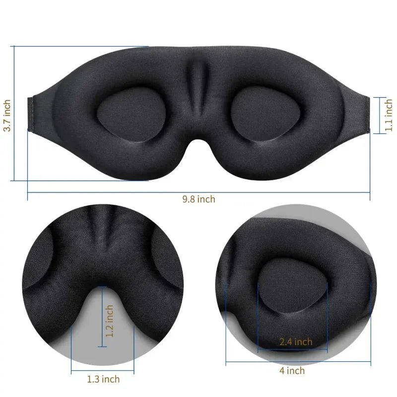 Eye Mask for Sleeping 3D Contoured Cup Blindfold Concave Molded Night Sleep Mask Block Out Light with Women Men Cute Sleep Mask